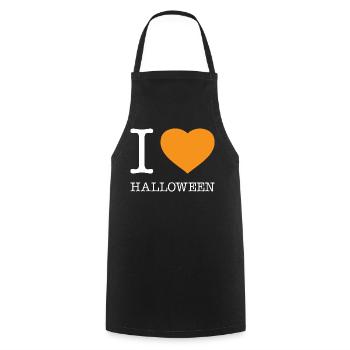 I Love Halloween - Cooking Apron - black - Front - AI Model Male 185 dark (185cm)