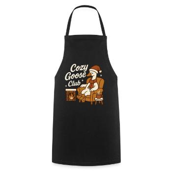 Noël Cozy Goose Club Santa Noël - Tablier de cuisine - noir - Devant - AI Model Male 185 dark (185cm)