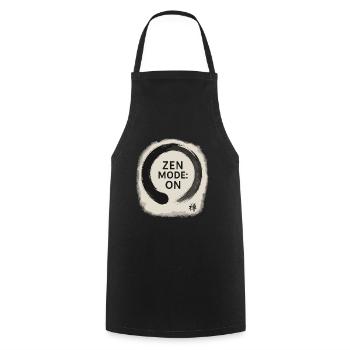 Zen Mode On – Minimalist Mindfulness Design - Cooking Apron - black - Front - AI Model Male 185 dark (185cm)