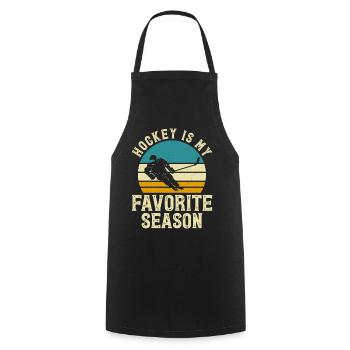 Hockey Eishockey Eishockeyspieler Geschenk - Cooking Apron - black - Front - AI Model Male 185 dark (185cm)
