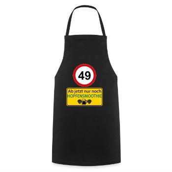 49 Ab jetzt nur noch Hopfensmoothie - Kochschürze - Schwarz - Vorne - AI Model Male 185 dark (185cm)