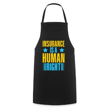 Insurance Agent Human Right Funny Insurance Broker - Kochschürze - Schwarz - Vorne - AI Model Male 185 dark (185cm)