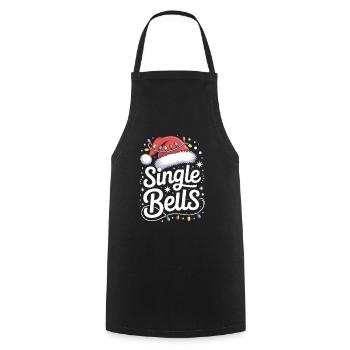 Cloches simples Noël laid - Tablier de cuisine - noir - Devant - AI Model Male 185 dark (185cm)