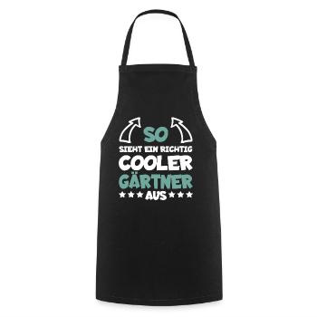 Jardinier vraiment cool drôle dire cadeau - Tablier de cuisine - noir - Devant - AI Model Male 185 dark (185cm)