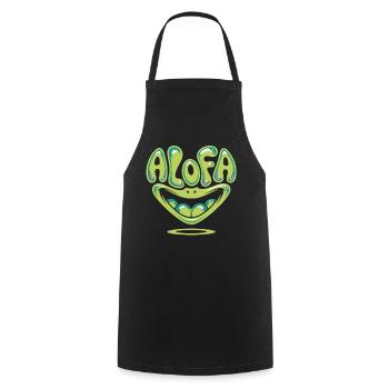 Chemise Alofa Cool Frog avec ambiance tropicale - Tablier de cuisine - noir - Devant - AI Model Male 185 dark (185cm)