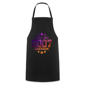 LIMITED EDITION 2007 19TH BIRTHDAY - Cooking Apron - black - Front - AI Model Male 185 dark (185cm)