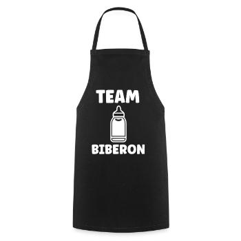 Team Biberon - Tablier de cuisine - noir - Devant - AI Model Male 185 dark (185cm)