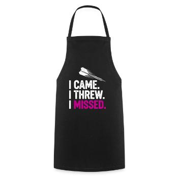 I Came. I Threw. Missed. - Cooking Apron - black - Front - AI Model Male 185 dark (185cm)