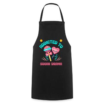 Candy Lover Fashion Sugar Junkie Vibes - Cooking Apron - black - Front - AI Model Male 185 dark (185cm)
