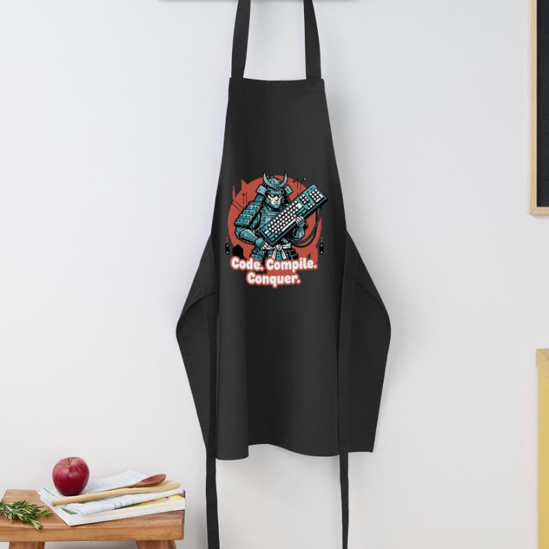 Code Battle Samurai avec clavier Tablier de cuisine