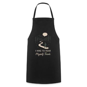 Solo Camping Introverti Campeur Calme - Tablier de cuisine - noir - Devant - AI Model Male 185 dark (185cm)