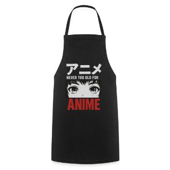 Never Too Old For Anime Japan Streetwear Design - Cooking Apron - black - Front - AI Model Male 185 dark (185cm)