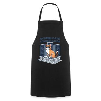 Administrateur System Cats - Tablier de cuisine - noir - Devant - AI Model Male 185 dark (185cm)