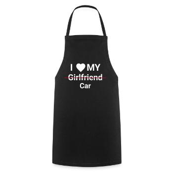 I Love My Car - Cooking Apron - black - Front - AI Model Male 185 dark (185cm)