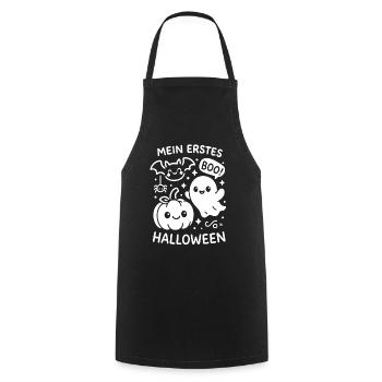 Mon premier Halloween - Citrouille et fantôme - Tablier de cuisine - noir - Devant - AI Model Male 185 dark (185cm)