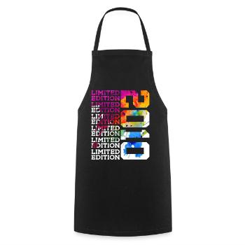 LIMITED EDITION 2010 16 YEARS 16TH BIRTHDAY - Cooking Apron - black - Front - AI Model Male 185 dark (185cm)