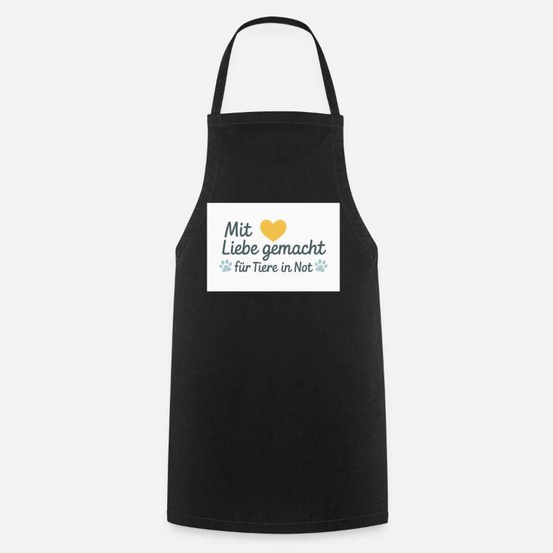 For animals in need - Cooking Apron - black