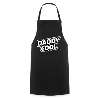 Papa Cool Papa Papa Fête des Pères - Tablier de cuisine - noir - Devant - AI Model Male 185 dark (185cm)