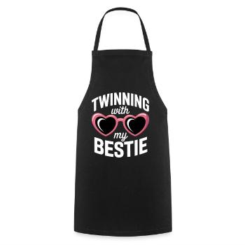 Best Friend Saying Funny Partner Look Gift - Cooking Apron - black - Front - AI Model Male 185 dark (185cm)