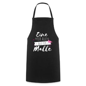 One For All Flamingo Print - Cooking Apron - black - Front - AI Model Male 185 dark (185cm)