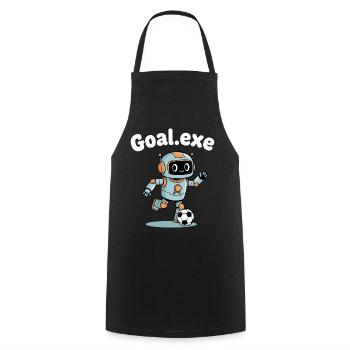 Goal.Exe Roboter Fußball - Kochschürze - Schwarz - Vorne - AI Model Male 185 dark (185cm)