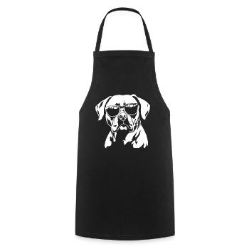 Boxer Dog Sunglasses - Cooking Apron - black - Front - AI Model Male 185 dark (185cm)