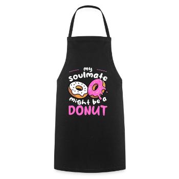 Mon beignet d’âme sœur - Tablier de cuisine - noir - Devant - AI Model Male 185 dark (185cm)