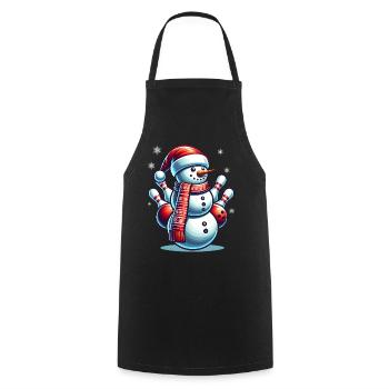 BOwling Christmas Sports Santa Claus - Cooking Apron - black - Front - AI Model Male 185 dark (185cm)