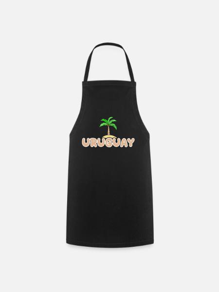 Uruguay als Uruguay - Kochschürze - Schwarz