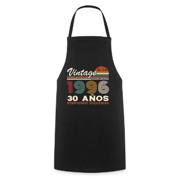 30th Birthday 30 Years Vintage 1996 - Cooking Apron - black - Front - AI Model Male 185 dark (185cm)