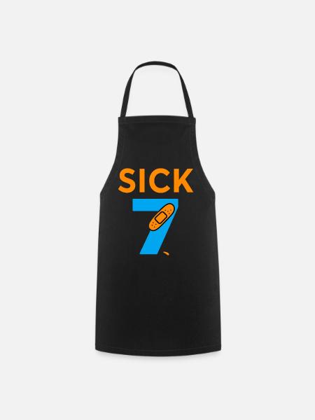 Sick Seven Meme Tee Six Seven - Cooking Apron - black