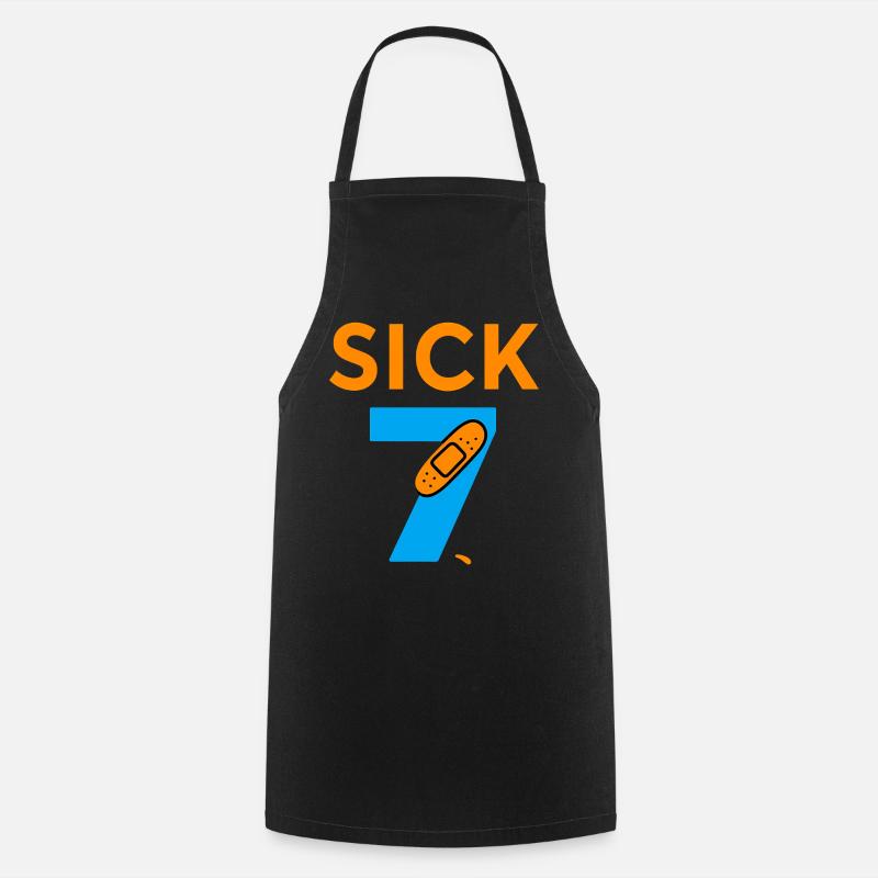 Sick Seven Meme Tee Six Seven - Cooking Apron - black