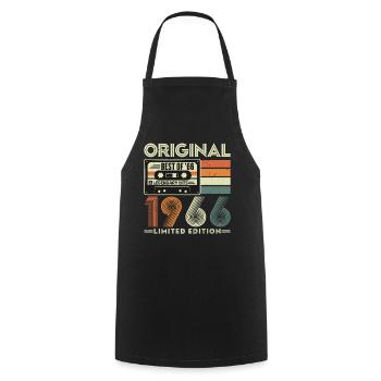 Original 1966 Jahrgang Vintage Geburtstag Retro - Kochschürze - Schwarz - Vorne - AI Model Male 185 dark (185cm)