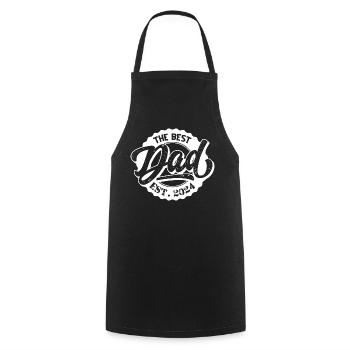 Le meilleur papa EST 2024 - Tablier de cuisine - noir - Devant - AI Model Male 185 dark (185cm)