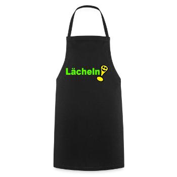 Sourire , Amical - Tablier de cuisine - noir - Devant - AI Model Male 185 dark (185cm)