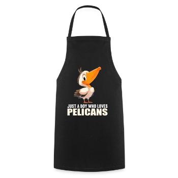 Pelicans Pelican - Cooking Apron - black - Front - AI Model Male 185 dark (185cm)