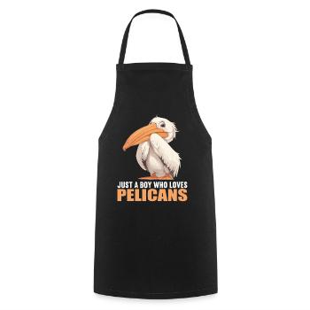 Pelicans Pelican - Cooking Apron - black - Front - AI Model Male 185 dark (185cm)