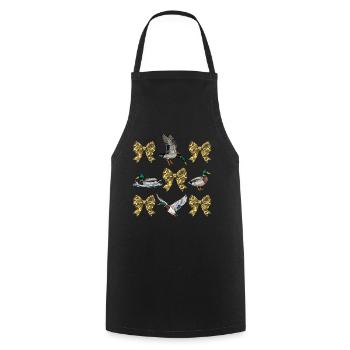 Canards Camo Arcs Style de chasse à la sauvagine - Tablier de cuisine - noir - Devant - AI Model Male 185 dark (185cm)