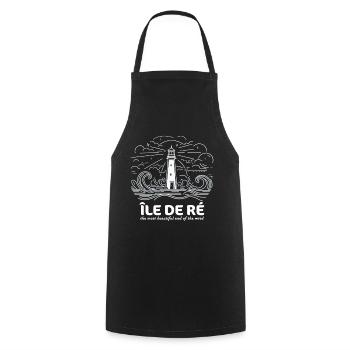 Île de Ré The Most Beautiful Place in the World Charente - Cooking Apron - black - Front - AI Model Male 185 dark (185cm)