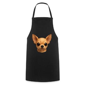 Chihuahua mignon - Conception de chien polygone - Tablier de cuisine - noir - Devant - AI Model Male 185 dark (185cm)