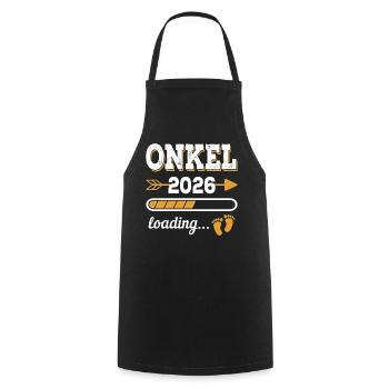 Onkel 2026 Loading Zukünftiger Onkel Geschenk - Kochschürze - Schwarz - Vorne - AI Model Male 185 dark (185cm)