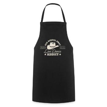 Old School Line Dance Addict - Country Music - Kochschürze - Schwarz - Vorne - AI Model Male 185 dark (185cm)