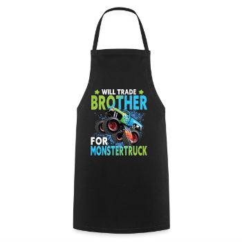 Monstertruck - Kochschürze - Schwarz - Vorne - AI Model Male 185 dark (185cm)