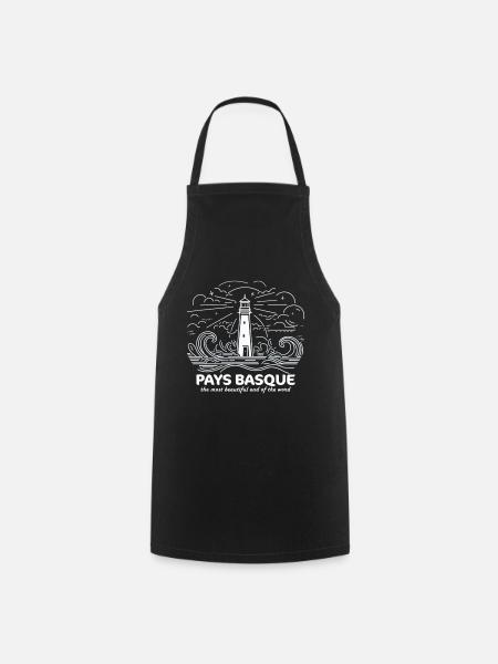 Pays Basque Fierté Bayonne Biarritz Plages Océan - Tablier de cuisine - noir