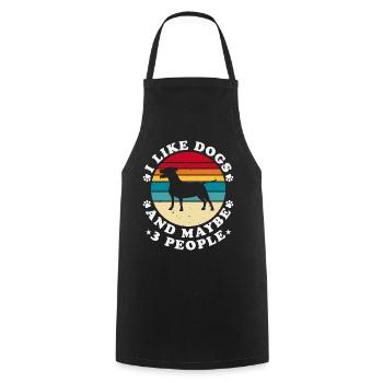 Dogs Dog Lover Dog Owner Gift - Cooking Apron - black - Front - AI Model Male 185 dark (185cm)