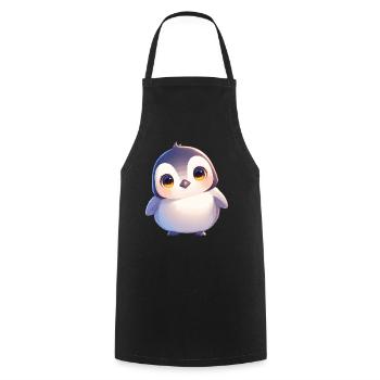 Pinguine Pinguin - Kochschürze - Schwarz - Vorne - AI Model Male 185 dark (185cm)