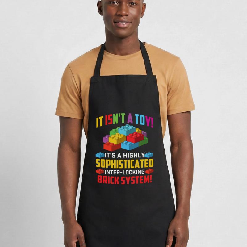 Sophisticated Interlocking Brick System Humor Cooking Apron