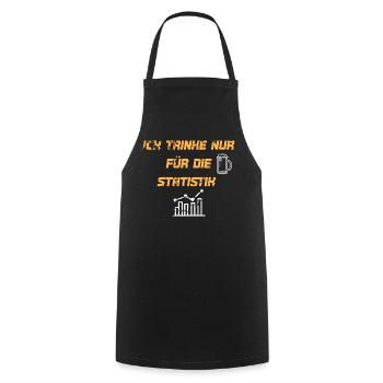 I only drink for the statistics - Cooking Apron - black - Front - AI Model Male 185 dark (185cm)