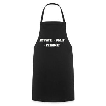 CTRL ALT NOPE - Kochschürze - Schwarz - Vorne - AI Model Male 185 dark (185cm)
