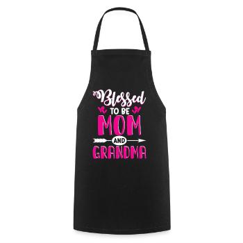 Cadeau de grand-mère Cadeaux de Noël Grand-mère - Tablier de cuisine - noir - Devant - AI Model Male 185 dark (185cm)